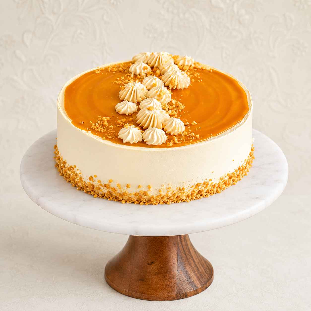 Salted Caramel Praline Cake – Crust & Crumble Bakers