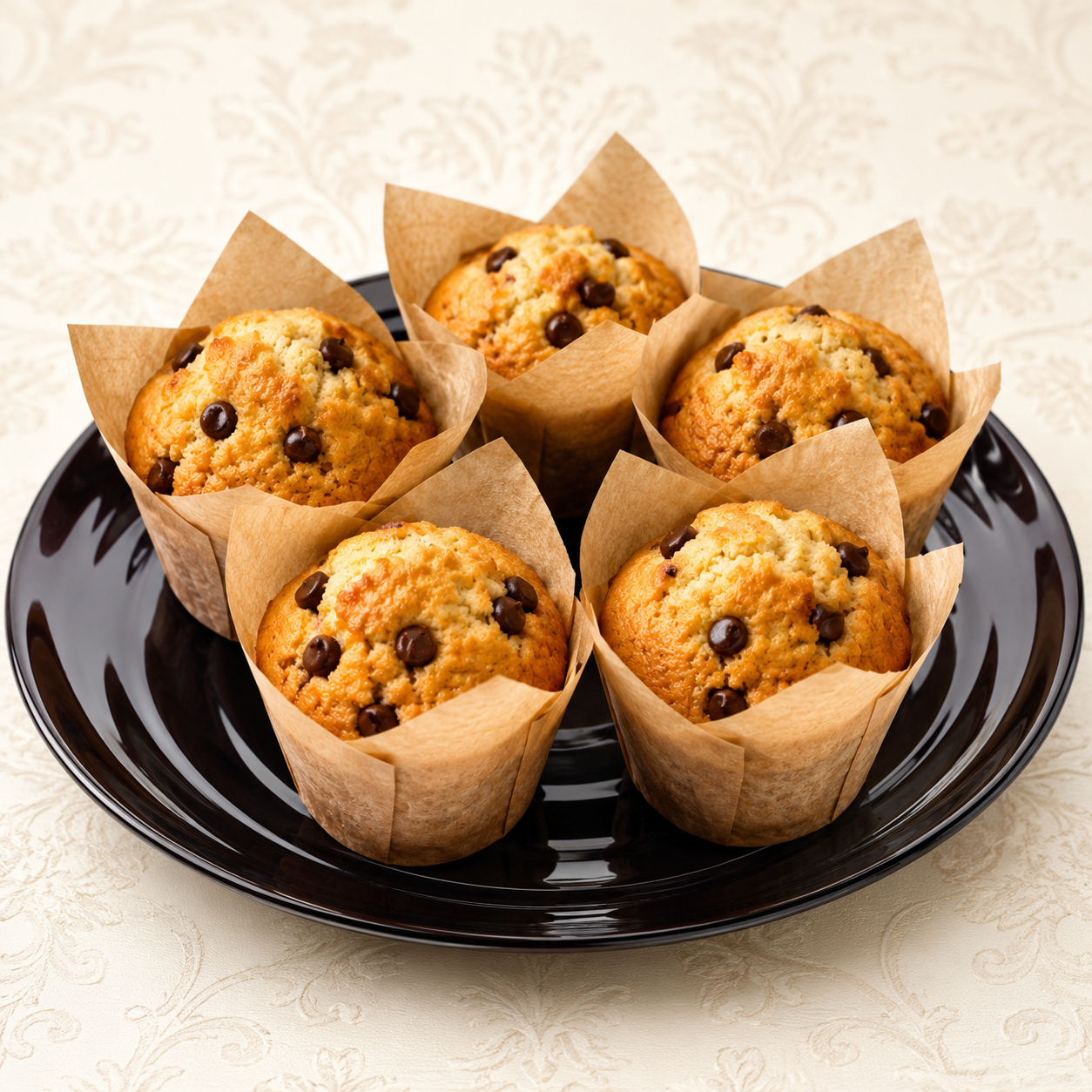 Vanilla Choco-Chip Muffins – Crust & Crumble Bakers