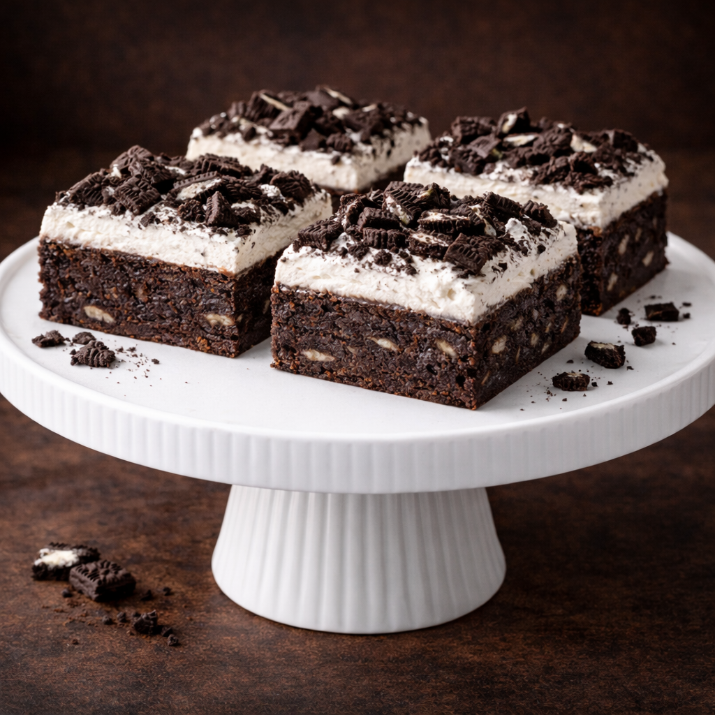 Cookies & Crème Fudge Brownie – Crust & Crumble Bakers