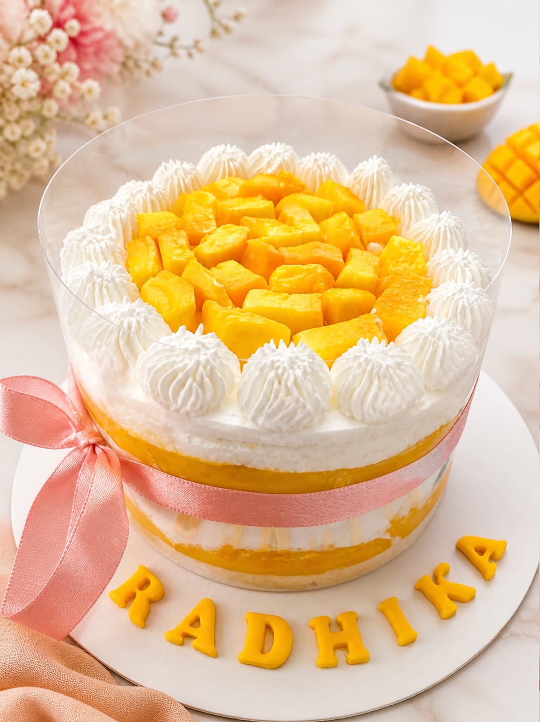 Mango Cream Layer Cake – Crust & Crumble Bakers