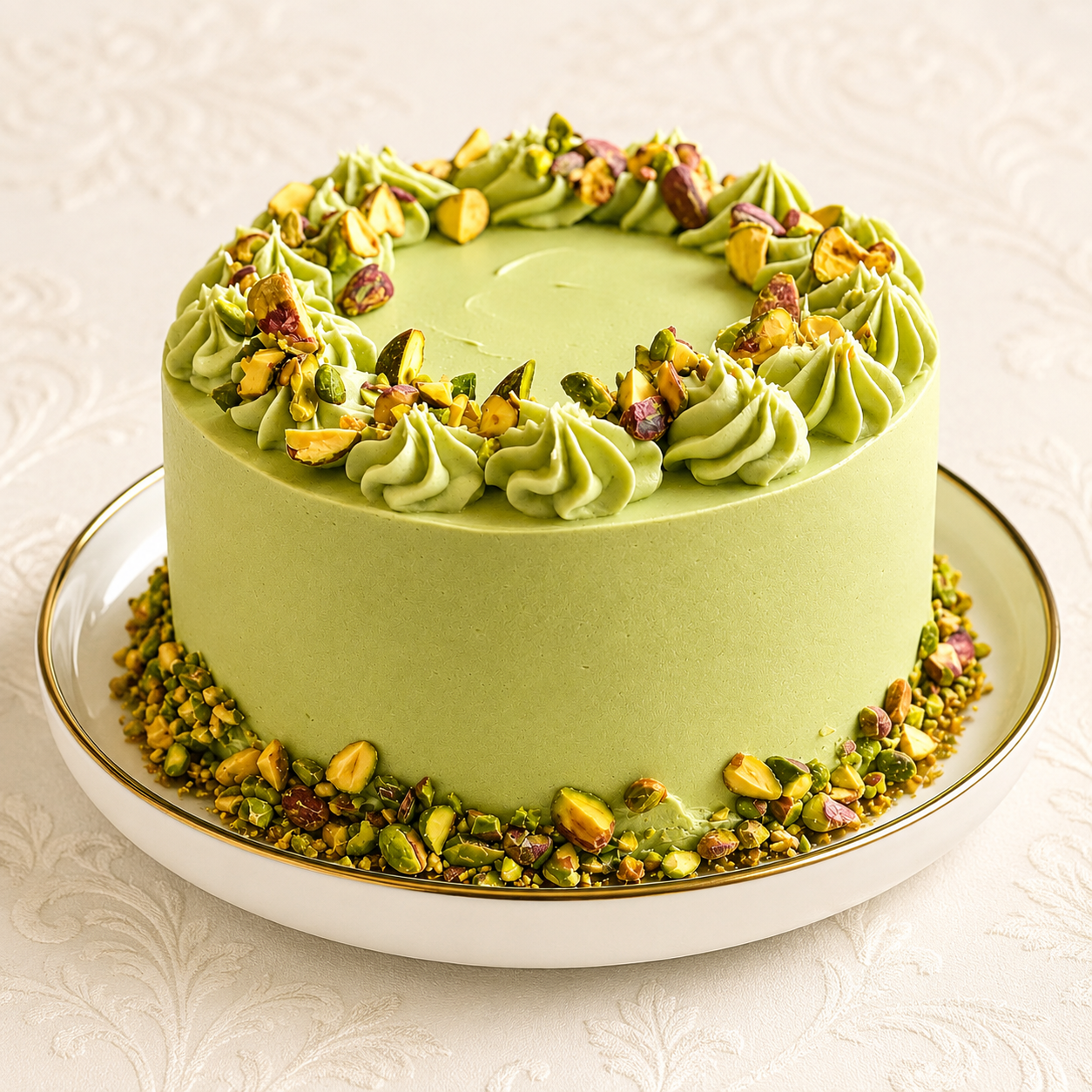 Pistachio Royale Layered Cake – Crust & Crumble Bakers